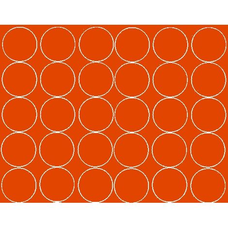 Runde Aufkleber, 7 cm Durchmesser, 30 Stück, orange glänzend