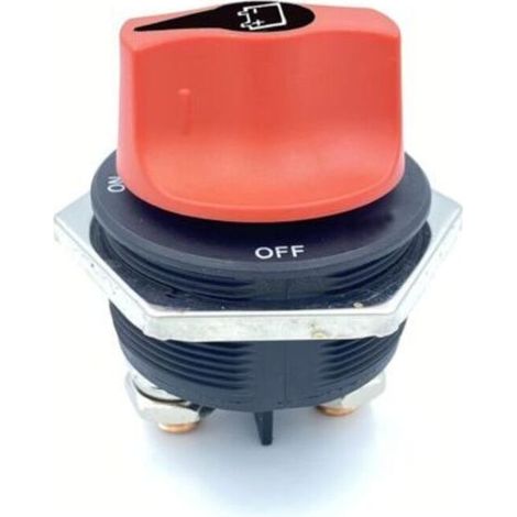 Coupe-Batterie Interrupteur d'isolateur de Batterie de Voiture,Commutateur Isolateur Batterie,Max 32V 300A CONT 450A INT Interrupteurs de Batterie pour Bateau RV Marine Yacht Moto Véhicules (1/5)