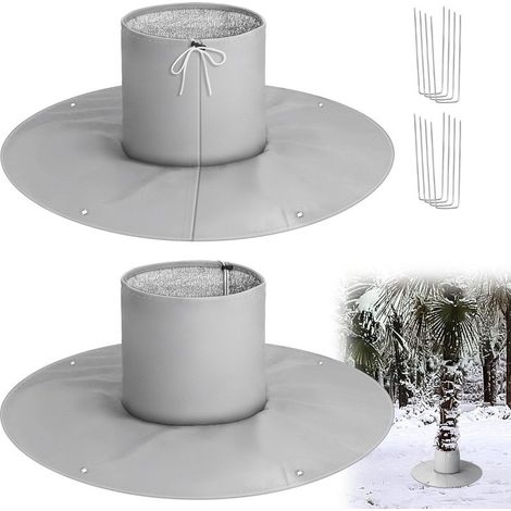 Protecteurs de racines de palmier, protecteur de racines de palmier d'hiver, Couvre-protecteur de tronc d'arbre avec clous de sol ,Sac de Protection réutilisable contre le gel pour (2 articles) (1/4)