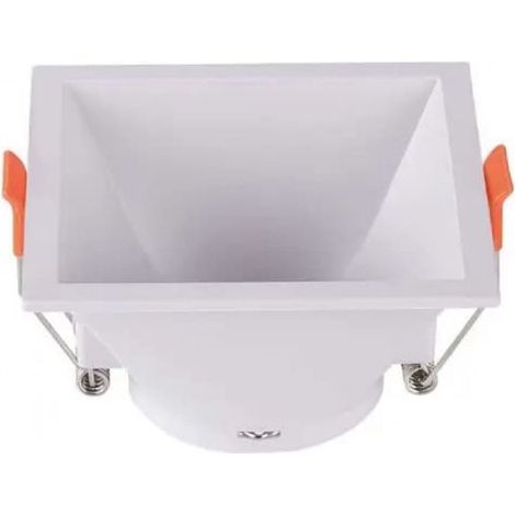 Portalámparas LED empotrable cuadrado V-TAC GU10 con sección cuadrada, color blanco (1/5)
