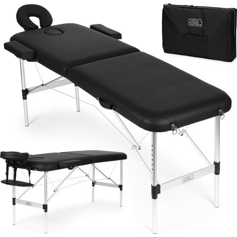 Klappbare Massageliege aus Aluminium mit zwei Abschnitten und Tasche