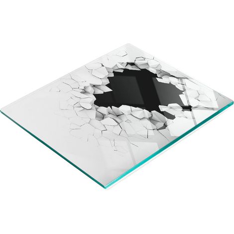 Tabla de servir de cristal para cocina con gráfico de agujero en la pared, 60x52 cm (1/5)