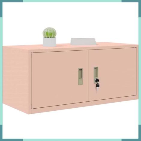 891629 Armoire de rangement Rose 90 x 40 x 40 cm Acier (1/5)