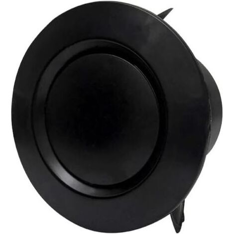 100 mm Grille d'aération ronde noire, grille de ventilation réglable en ABS for salle de bain, bureau, salle de bain, grille d'aération (Disc type) (1/5)