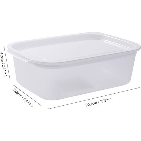 Boite De Rangement Alimentaire - PP+PE - Hermetique - Micro-ondable - Pour Frigo Cuisine Et Placard - 1 Unite (1/2)
