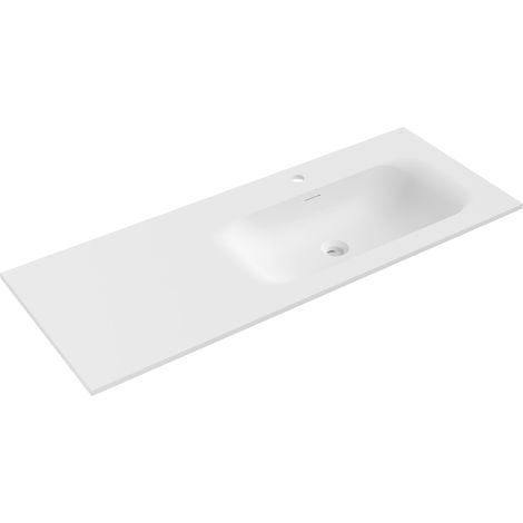 Mexen Vela lavello incassato da appoggio destro 121 x 46,5 cm, bianco opaco - 25231201P (1/3)