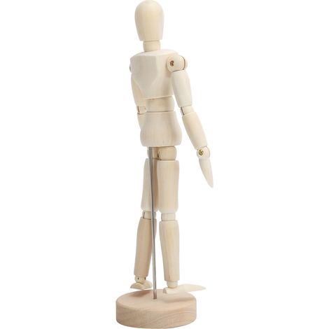 Mannequin en bois de 21,7 cm de haut, articulé et réglable, modèle humain pour la décoration intérieure, idéal pour les artistes. (1/5)