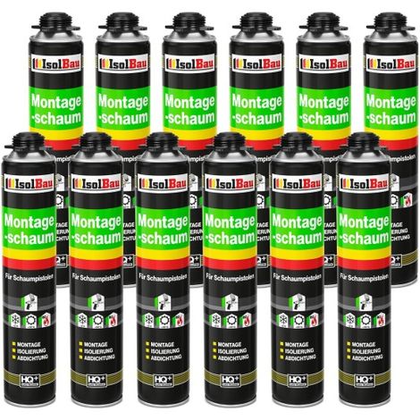 Isolbau – Mousse polyuréthane expansive B2 750ml – Haute stabilité de forme – Excellente adhérence sur tous supports – Pour isolation et montage professionnel (1/5)