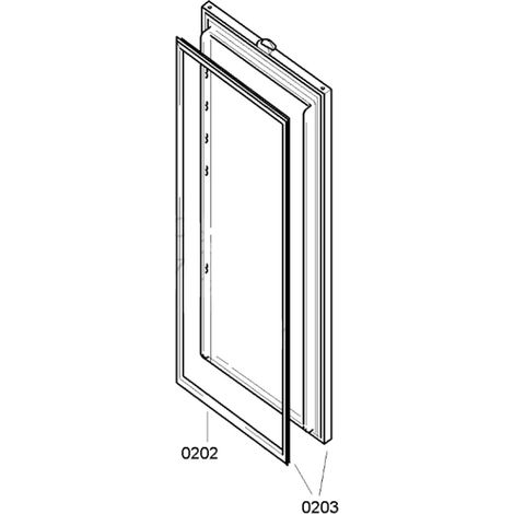 Joint de porte réfrigérateur d'origine – Compatible réfrigérateurs NEFF, SIEMENS, BOSCH – Référence 00241448, 241448
