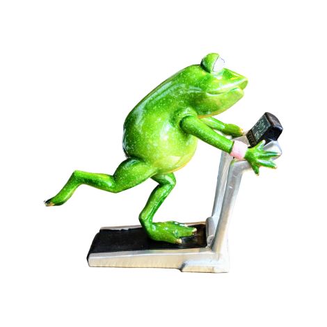 Froschfigur auf einem Laufband (1/4)