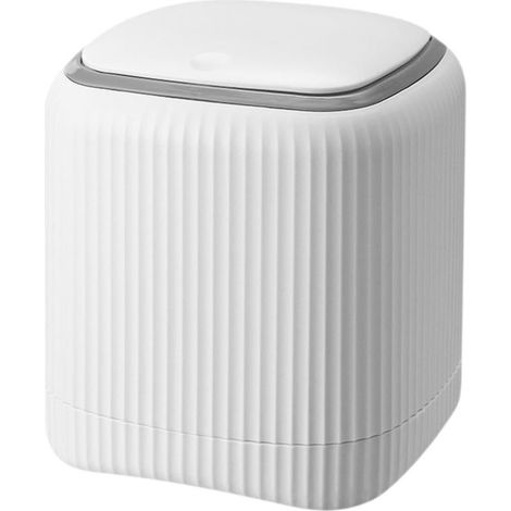 Poubelle 13 5x13 5x14,5 cm, Blanc Poubelle pour comptoir à bac à bac à bac à Bouton à Bouton Multifonctionnel pour Les Cuisines légères (1/5)