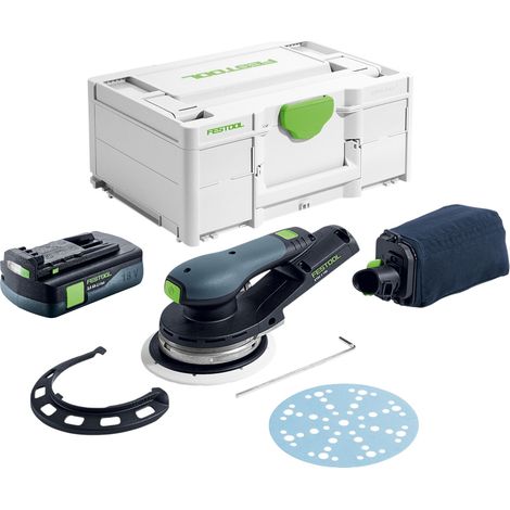 Festool ETSC 2 150-Basic Ponceuse excentrique sans fil 18 V 150 mm Brushless + 1x batterie 3,0 Ah + Systainer - sans chargeur