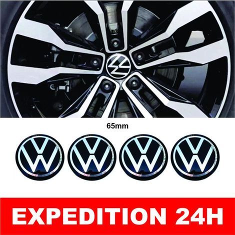 KLVGTIFS PUCaches moyeux Volkswagen - Centres de roues x 4 - Diamètre 65 mm pour jantes 3B7 601 171