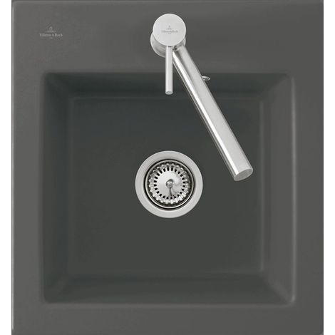 Subway 45 XS plano, Fregaderos empotrados, 440 x 475 mm, Fregadero no reversible, Instalación empotrada en encimera de piedra natural o reconstituida (espesor mínimo: 3 cm) Fossil