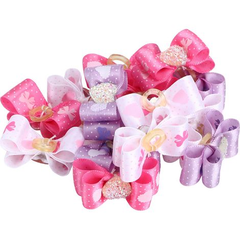 GARRYFIZH Nœud papillon pour poils d'animaux de compagnie, nœuds pour chat, matériau en Polyester de qualité, accessoire sûr et Non toxique, pinces pour chiens de taille moyenne et petite (1/5)