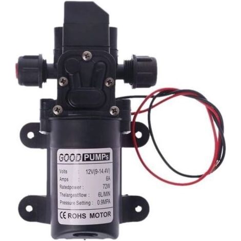 Pompe à eau 12V pour camping-car – Débit 6L/min – Pression 130PI – Moteur en acier inoxydable – Pour systèmes hydroponiques et aquariums (1/5)