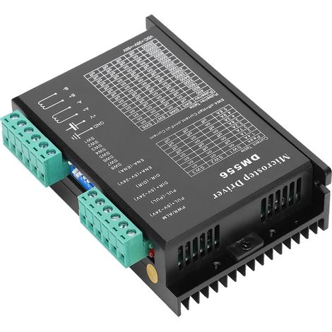 Contrôleur de moteur pas à pas DM556 20-50 V CC, faible bruit, anti-interférences, fréquence d'entrée d'impulsions de 200 kHz (1/5)