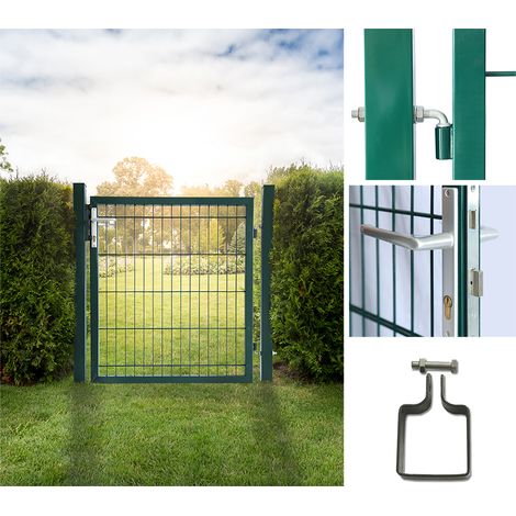 HOME DELUXE - Gartentor PORTARIUS - Farbe: Grün, Höhe 200 cm - inkl. Griff, Schloss und Schlüssel I Gartenpforte Einfahrtstor Hoftür Gartenzaun Tor (1/5)