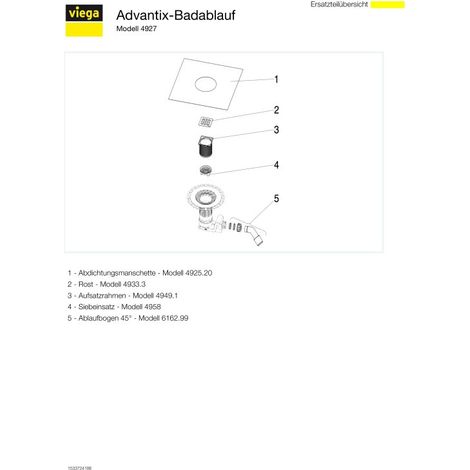 Viega Siphon de salle de bain Advantix 557058 DN 40/50, plastique gris, avec fixation (1/5)