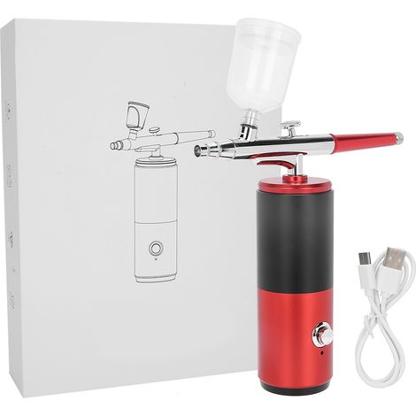 Kit Airbrush Rechargeable Portable - Pulvérisateur À Oxygène Pour Soins Cutanés À Domicile - 0,4 mm - 1 Pièce (1/5)