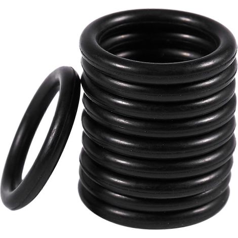 Dix joints toriques mécaniques en caoutchouc, mesurant 15 mm x 9 mm x 3 mm. (1/5)