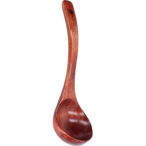 Cuillère en Bois Longue pour Cuisine et Restaurant - Louche Polyvalente pour Porridge (1/5)