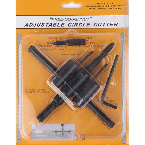Scie cloche circulaire réglable type avion 30-120mm, fraise à métaux, foret de perçage pour bois et métal (1/5)