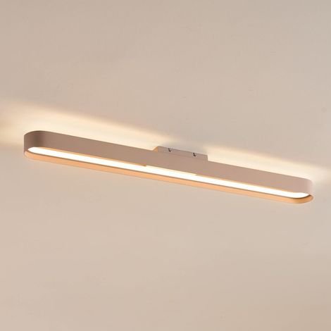 Beige lineare LED-Beleuchtung dimmbar 115 cm - Oswin