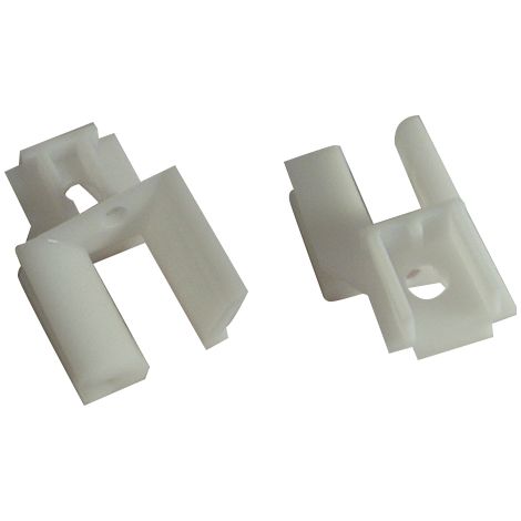 Zurfluh Feller – Paire de tulipes lame de 8 pour enrouleur manuel – Fixation par clippage – Perçage pour passage de fil moteur – P.O.M. naturel