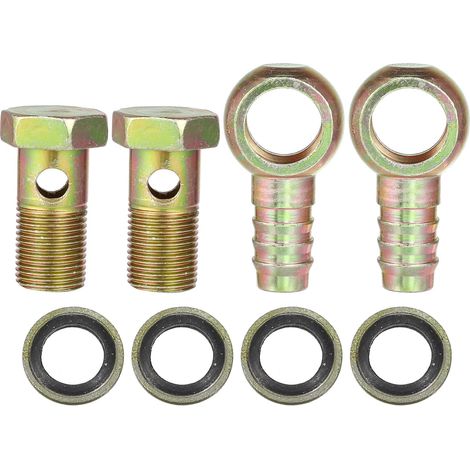 Raccords Boulon Banjo M18x1.5 16mm 2pc pour Système De Freinage Couleur Bronze, Diamètre Interne 18mm, Externe 16mm, Vis 43x24mm, Avec Rondelles, Usage: Air, Carburant, Moteur (1/5)