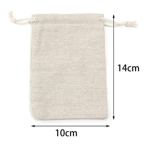 à 10 sacs en coton, sacs cadeaux à cordon, sacs d'emballage cadeaux, sacs cadeaux en lin, sacs pour bijoux, sacs de Noël et de mariage, sacs en toile de jute (1/5)