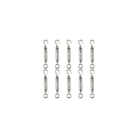 tendeur 10 pcs fil de tendeur 304 crochet et oeil réglable M4 acier inoxydable Set Heavy Duty (1/5)