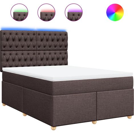 Maison Exclusive - Boxspringbett mit Matratze Dunkelbraun 160x200