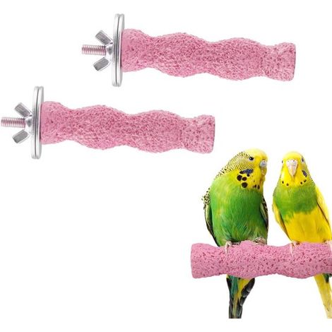 2-Piece Set - Bird Perch Toy - Beak Sharpening Stone Perch - Large Gourd Bird Perch - Resin Nail Clippers - Washable Resin Beak Trimmer - Fun Cage Accessories - Suitable for Tamed Cockatoos, Lorikeets (1/5)