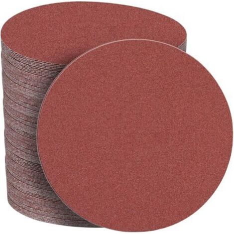 Dischi abrasivi da 123 mm, grana 320, carta vetrata, 100 pezzi, senza fori, dischi abrasivi per levigatrici orbitali casuali.