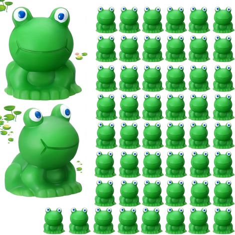 50 Stück grüne Frosch-Dekoration, kleine Frosch-Ornamente, geeignet für Miniatur-Moos-Landschaftsaquarien (1/5)