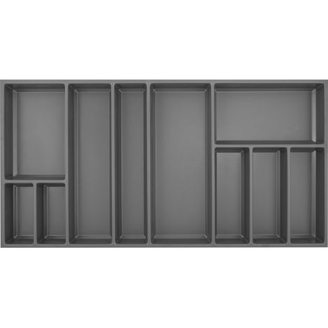 Agoform Besteckeinsatz Sky 550/100 Besteckkasten aus Kunststoff schiefergrau genarbt