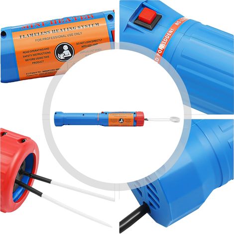 Outil de chauffage par induction, puissance de 1100W, tension de 220V, chauffe jusqu'à 800°F, fonction d'arrêt automatique, chauffage rapide en 5-40 secondes (1/5)