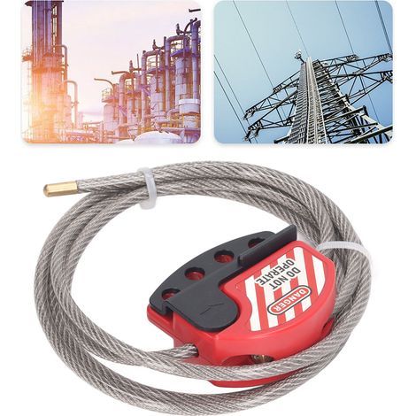 Câble antivol réglable en acier inoxydable + ensemble de verrouillage de sécurité 38 mm (1/5)