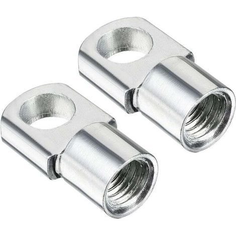 Embout de ressort à gaz M8 filetage intérieur 8 mm diamètre du trou acier A3 argent 2 pièces (1/4)