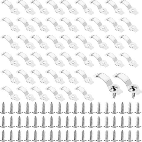 100 PcsClips de Fixation pour ruban led Clips pour bande led 10 mm et 12 mm support clips de fixation pour bande led guirlandes lumineuses à avec 100 (1/4)
