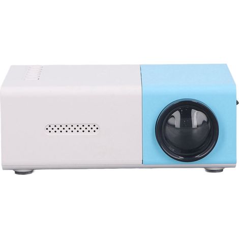 Mini projecteur HD 1080p avec haut-parleur intégré, format mini, projection par réflexion diffuse, portable, idéal pour les jeux et les films, prise UE 100-240 V