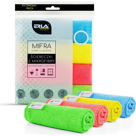 Set di panni in microfibra K2 30x30cm erla mifra 4 pezzi. (1/4)