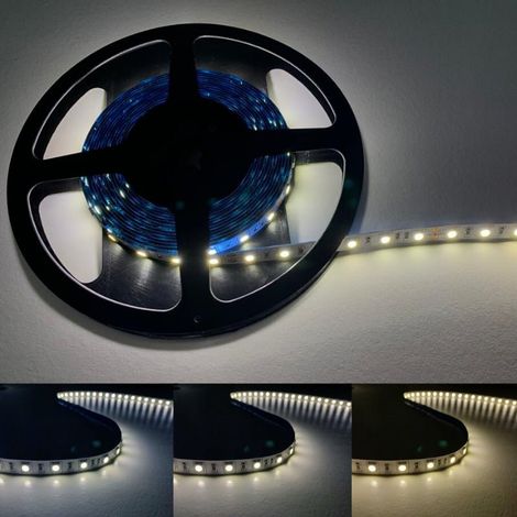 Bandeau LED 5M 24V 5050 IP20 60LED/m - Blanc Froid - SILUMEN (1/5)