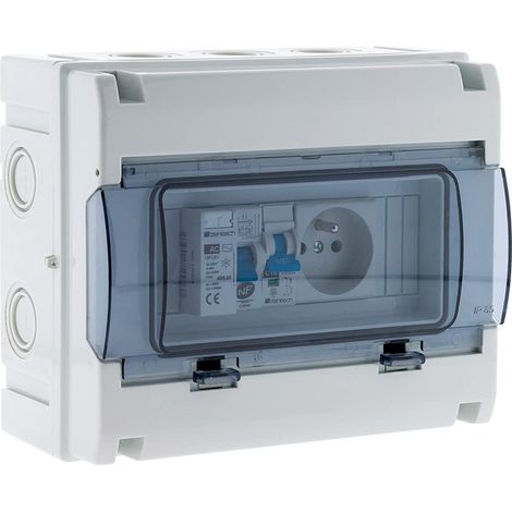 Zenitech - Scatola elettrica impermeabile IP65 dotata di 8 moduli, colore bianco (150217)