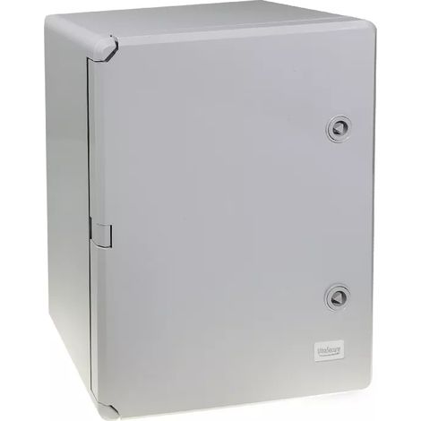 Coffret mural haute-résistance boîtier 500 x 400 x 175 - Porte pleine / Serrure triangle / Plaque montage / IP65 / ABS (1/5)