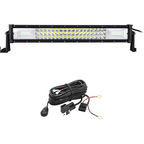Barra de luz LED, iluminación de alto rendimiento, resistente a la intemperie, cable recto de 22 pulgadas. (1/2)