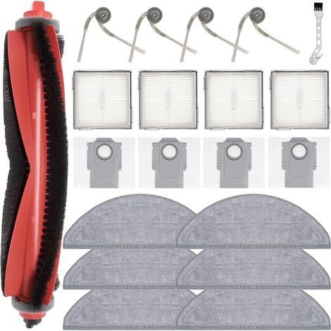 Pièce de rechange pour Roborock Q10 S5 / Q10 S5+ aspirateur robot accessoires, 1 brosse principale, 6 Chiffon, 4 sacs à poussière, 4 filtres, 4 brosses latérales (1/5)