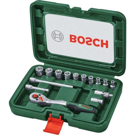 Juego de carraca 1/4 Bosch 15 piezas 93 Nm ISO 3315 7 dientes (1/2)
