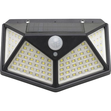 LED-Solar-Wandleuchte mit Licht- und Bewegungssensor, 270 Lumen, IP4x, batteriebetriebener LED-Strahler, Solarstrahler.